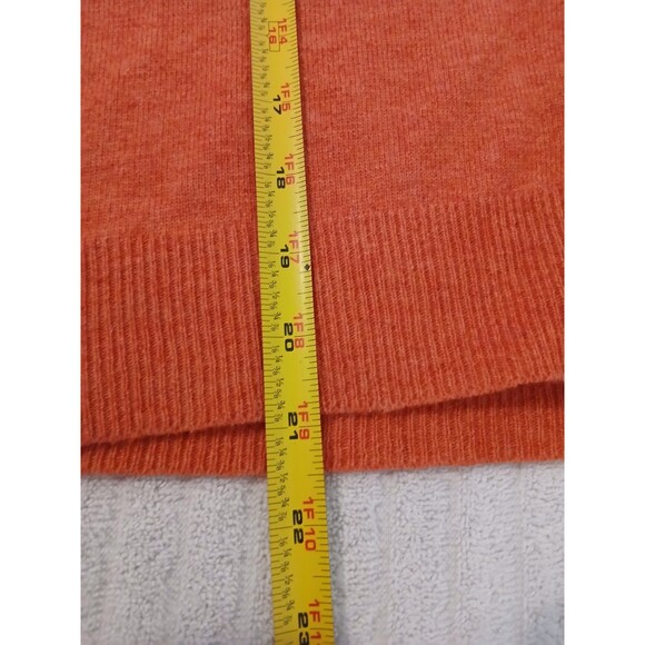 Nougat Womens London Orange Ruched Cropped Shrunken Sweater Lambswool Blend Sz 2 - Picture 10 of 16